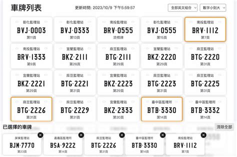 車牌地區查詢|監理服務網